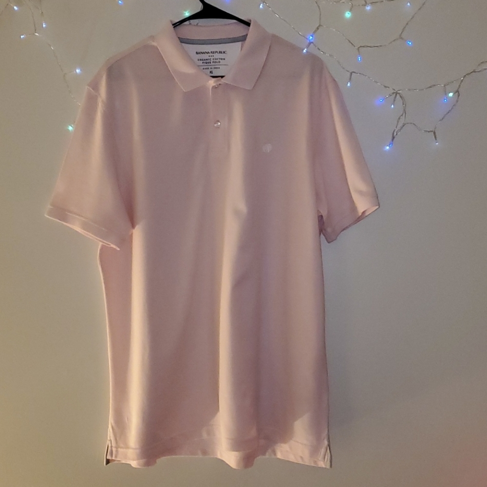 Banana Repulic Short Sleeve Polo Pink Shirt